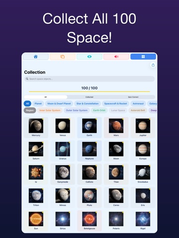 100 Space: Kids Cosmos Atlas iPad screenshot