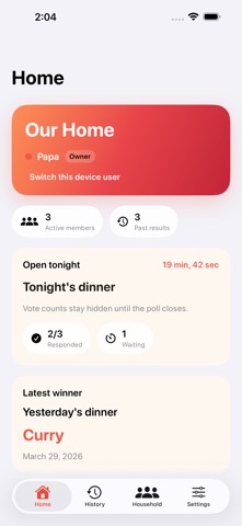 Family Dinner Poll Screenshot 3 of 5