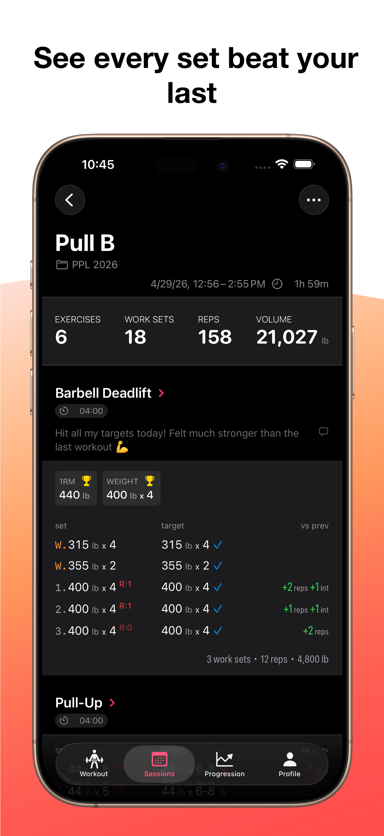 On Lifting Log Workout Tracker