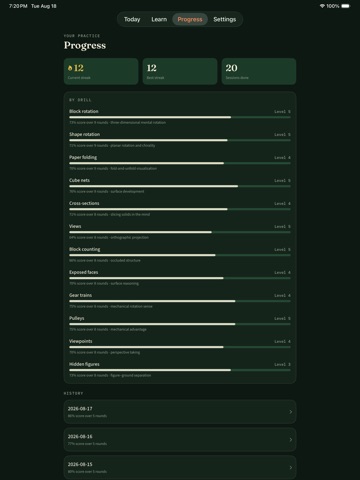 Mental Rotation Spatial Test iPad screenshot
