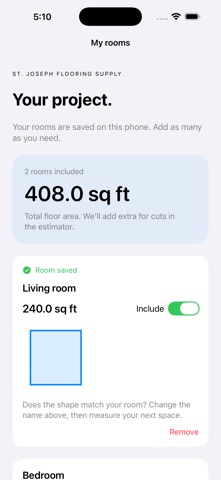 St. Joseph Room Measure iPhone screenshot