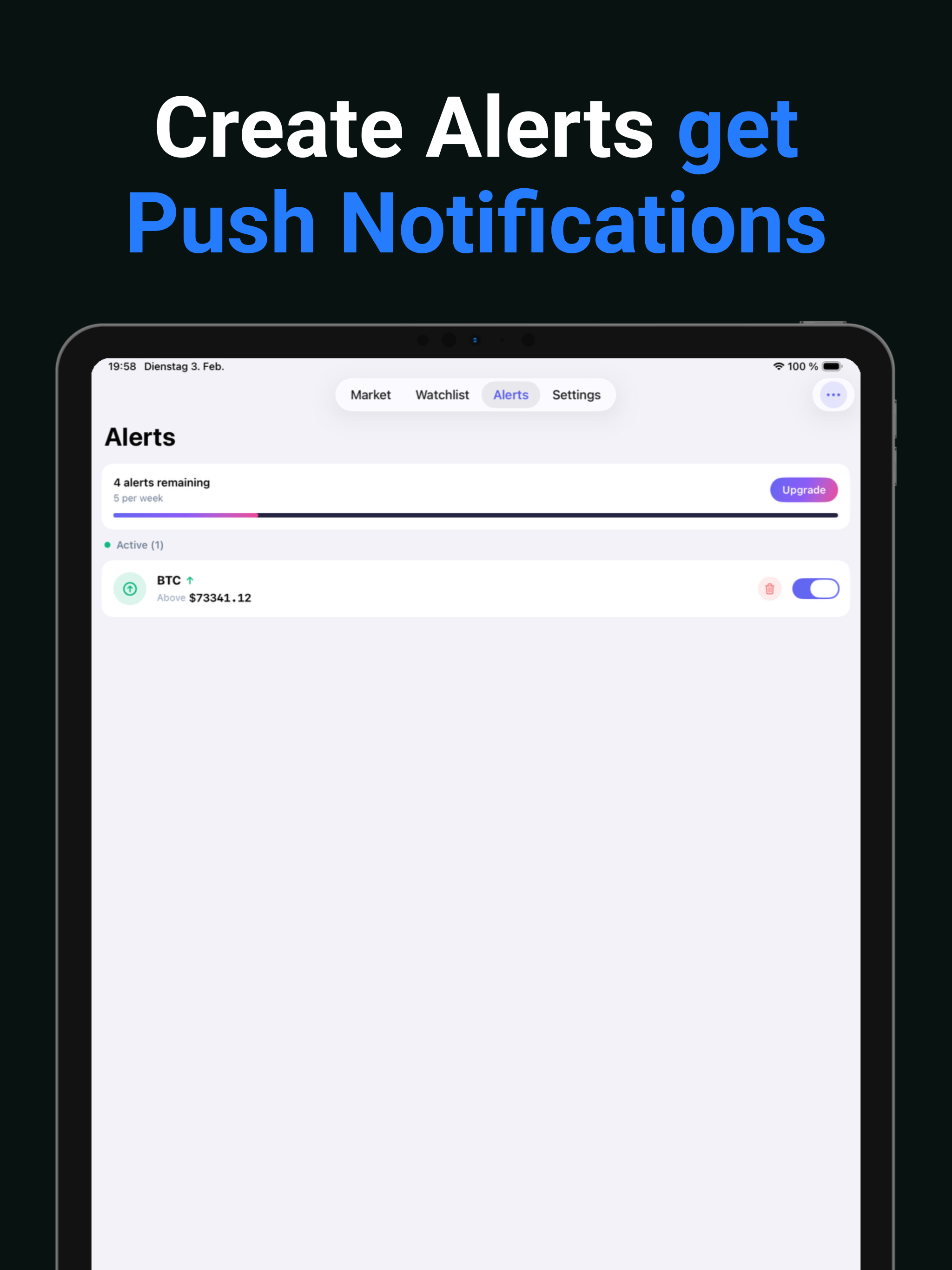 Crypto Alerts Notification