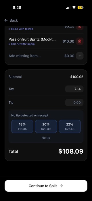 FairPay: Scan and Split Screenshot 3 of 5
