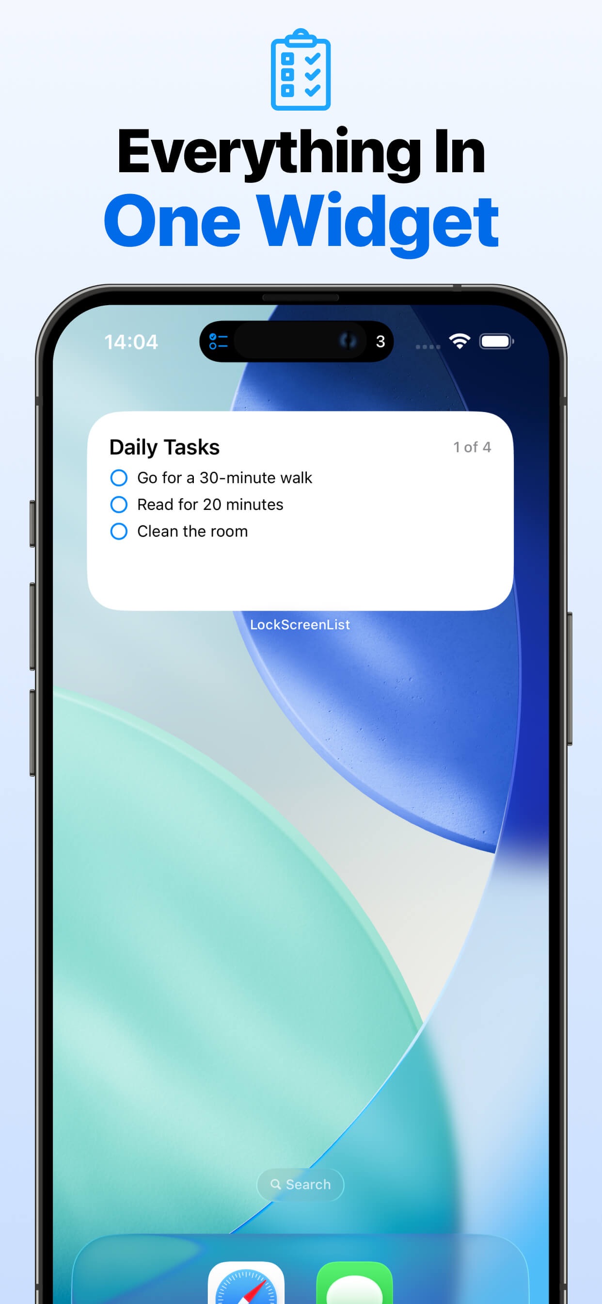 Screenshot 1 of Lock Screen List: Todo Widget