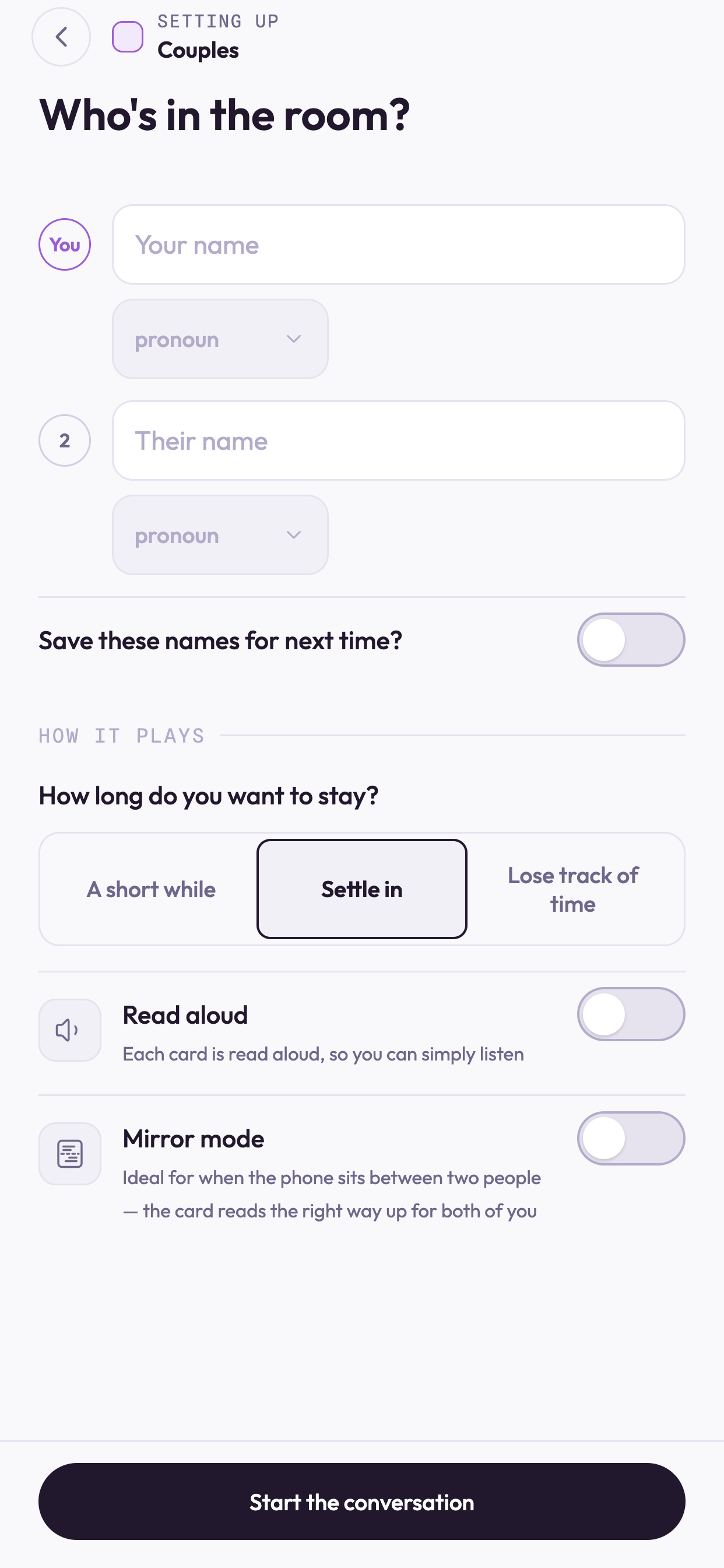 unfurl: Conversation Cards