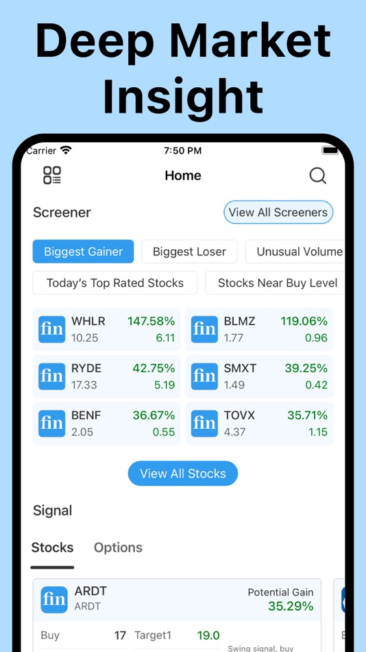 #7. Finview: Stock Screener Signal (iOS) 由: YDMX Ltd
