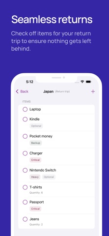 Packed Up: Smart packing screenshot