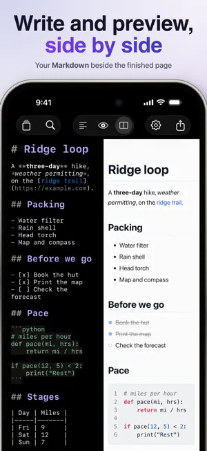 Markdown to PDF: Pro Editor screenshot 2
