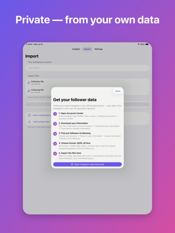 FollowLens: Follower Insights iPad screenshot