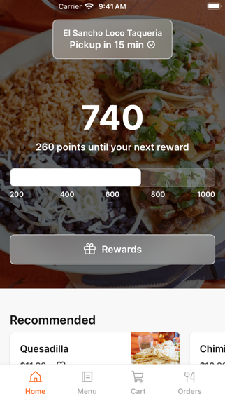 El Sancho Loco Taqueria iPhone screenshot 1 - Food & Drink app