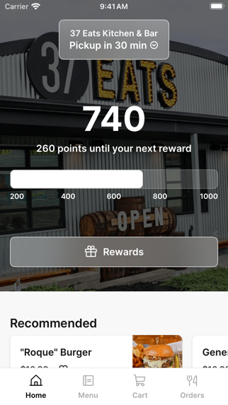 37 Eats app screenshot