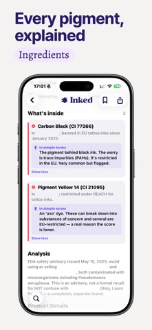 Inked - Tattoo Ink Safety screenshot