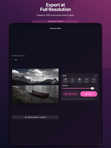Awesome Filters: Photo Editor iPad screenshot