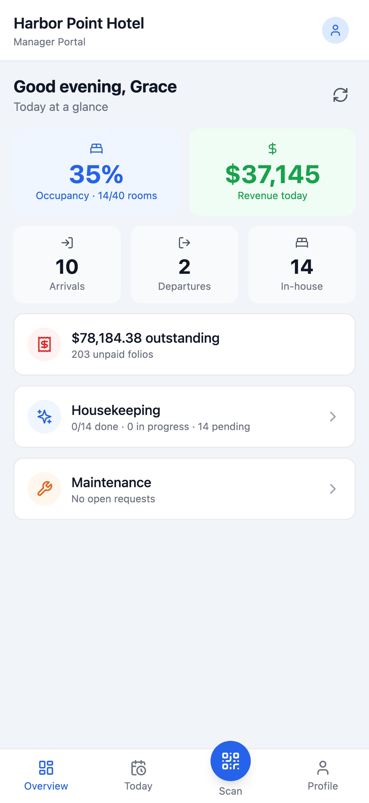 Screenshot 1 of Lodging Suite: Hotel PMS