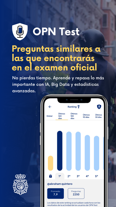 OPN Test Policía Nacional Screenshot