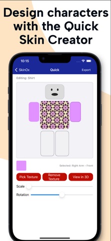 SkinOx - Create and Edit Skins iPhone screenshot