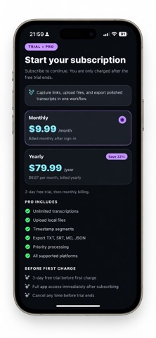 clipscriber screenshot