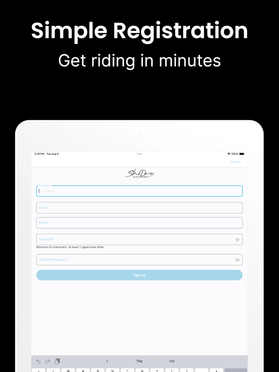 She Drives Rideshare iPad screenshot 2 - Travel app