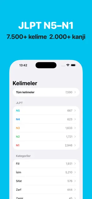 Nihongo: Japonca Öğren & JLPT screenshot 1