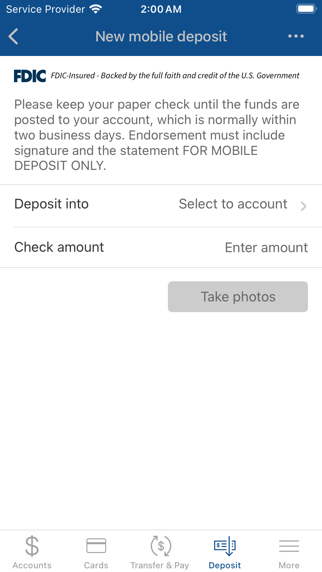 Henderson FSB Mobile Banking Screenshot