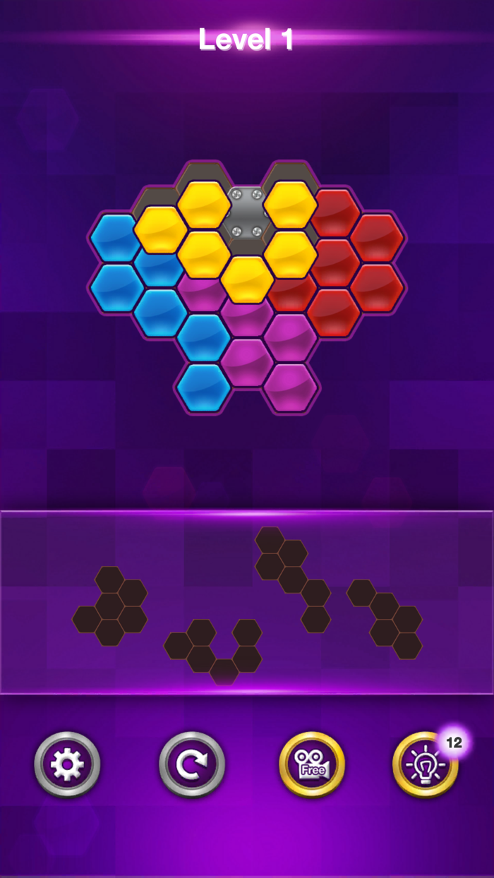 Blocks Hexagon Puzzle