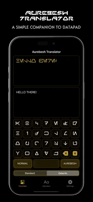 Aurebesh Translator screenshot 1