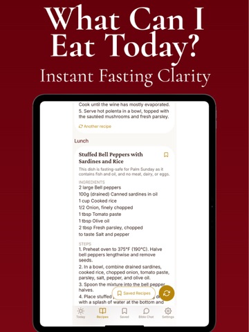 Orthodox Fasting Guide iPad screenshot