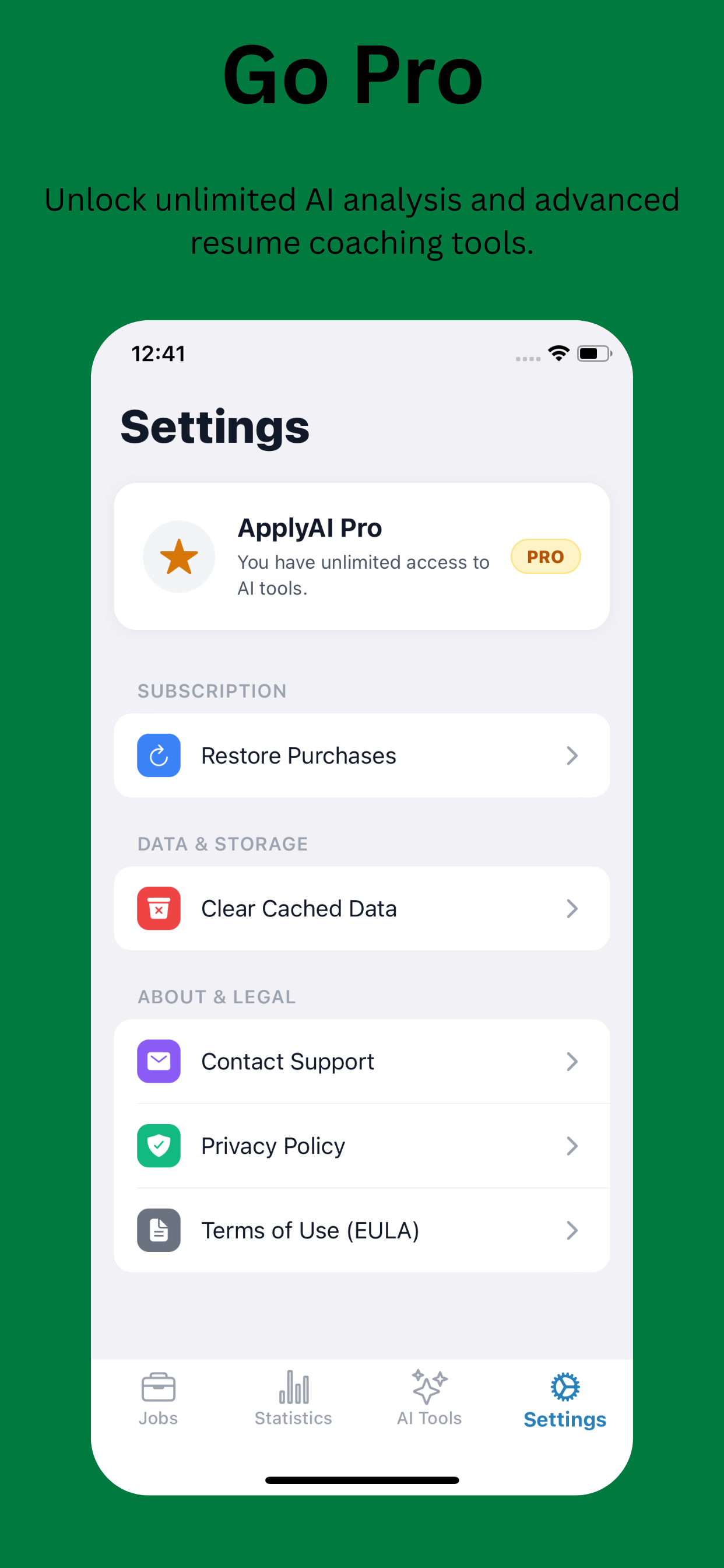 ApplyAI: Job Tracker & Resume screenshot 8