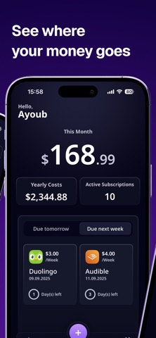 Subscription Manager: Nexpend screenshot