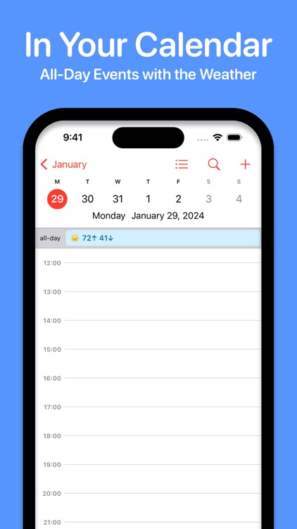 Weather Events - for Calendar