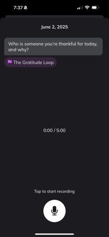 Minute - Audio Journal iPhone screenshot