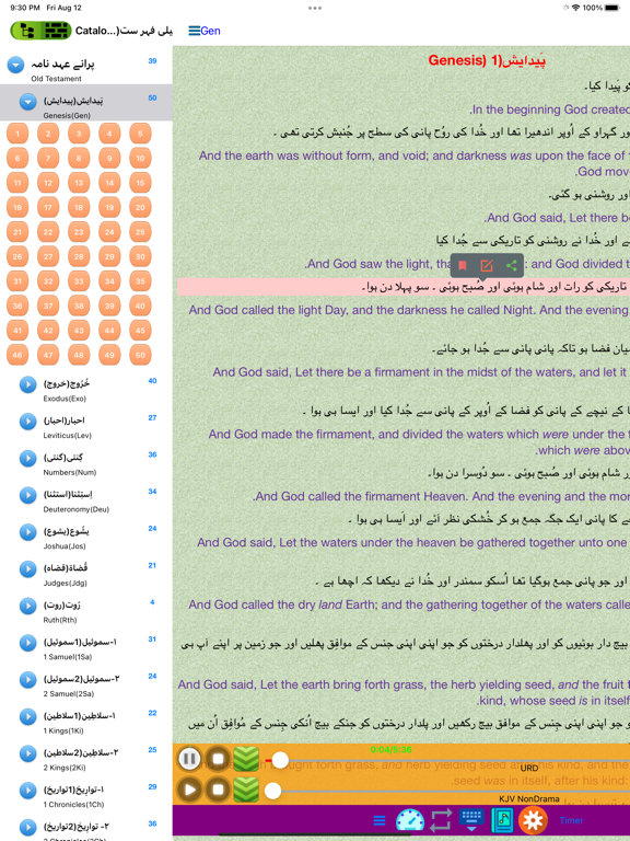 Screenshot #5 pour Urdu English Audio Holy Bible