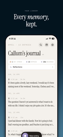Slate: Voice Journal iPhone screenshot