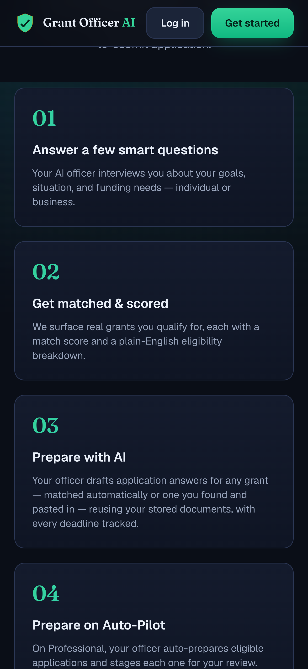 Grant Officer AI screenshot 3