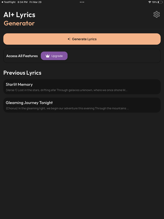 AI Lyrics App
