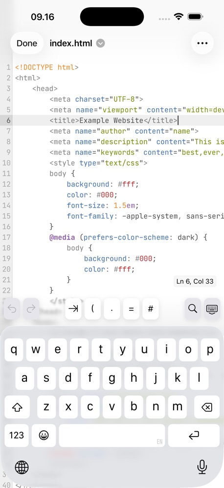 Runestone Text Editor App Store screenshot 1, no headline. The app itself is the background.