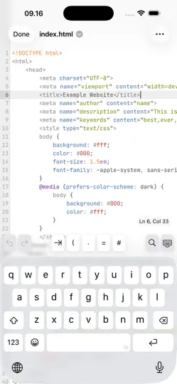 Capture d'écran de Runestone Text Editor sur iPhone 1