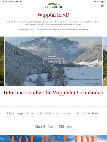 Wipptal Info iPad screenshot