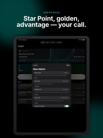 Padel Score Tracker: Padel40 iPad screenshot
