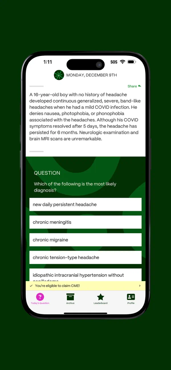Screenshot #1 pour Neurology Question of the Day