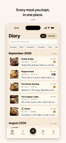 Tastelog Screenshot 1 of 4