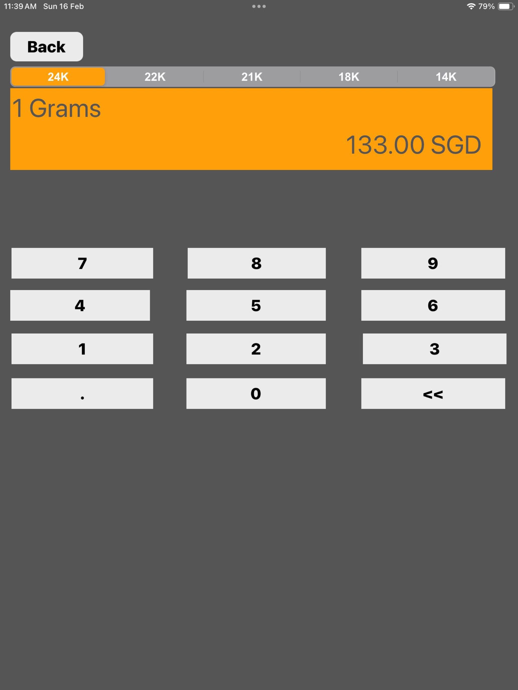 Singapore Daily Gold Price