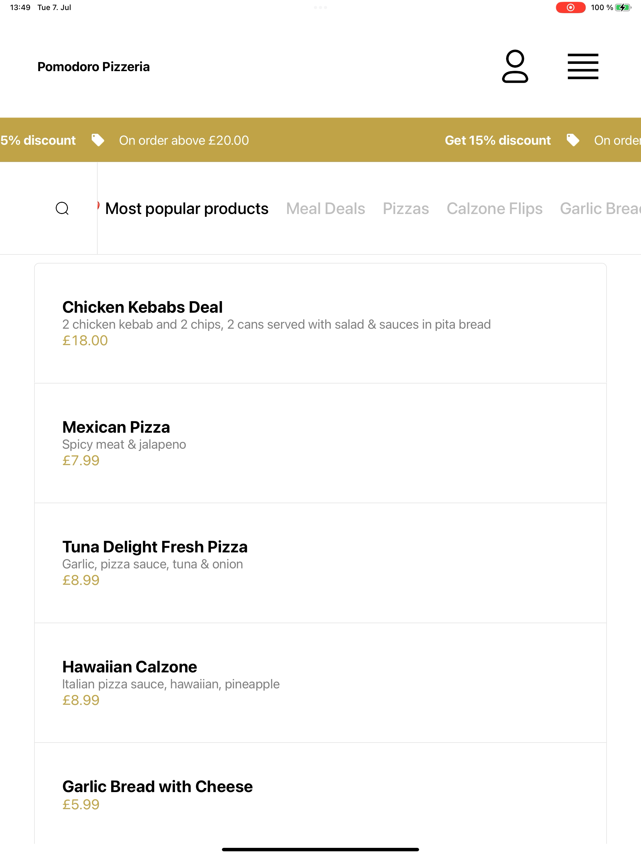 Pomodoro Pizzeria screenshot 14