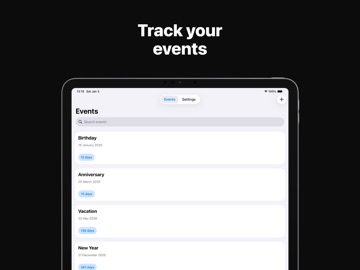 Countdown X: Event Counter iPad screenshot