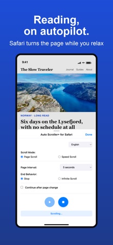 Auto Scroller+ for Safari iPhone screenshot