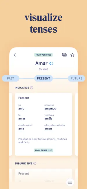 Visual Verbs: Spanish Verb App screenshot 2