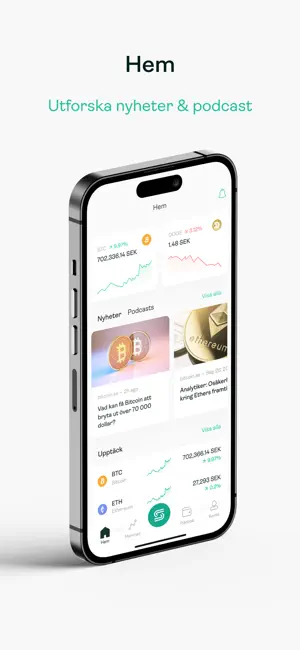Safello: Köp Bitcoin med SEK iPhone screenshot 2