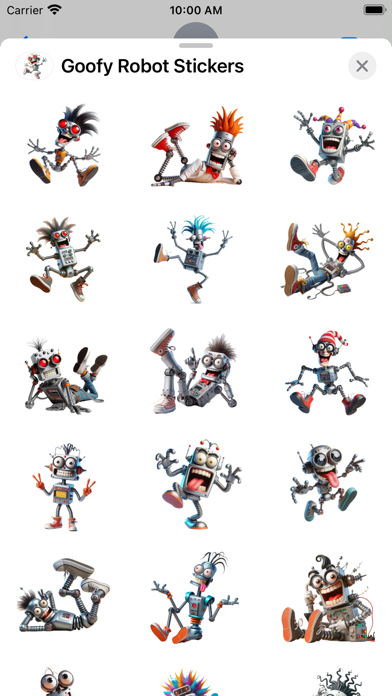 Screenshot #1 pour Goofy Robot Stickers