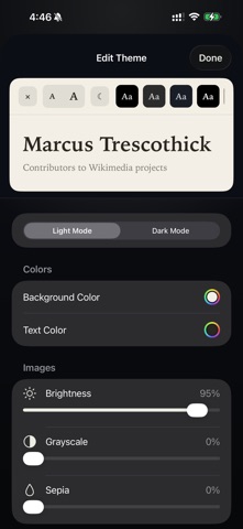 Moonflower: Dark Mode & Reader iPhone screenshot
