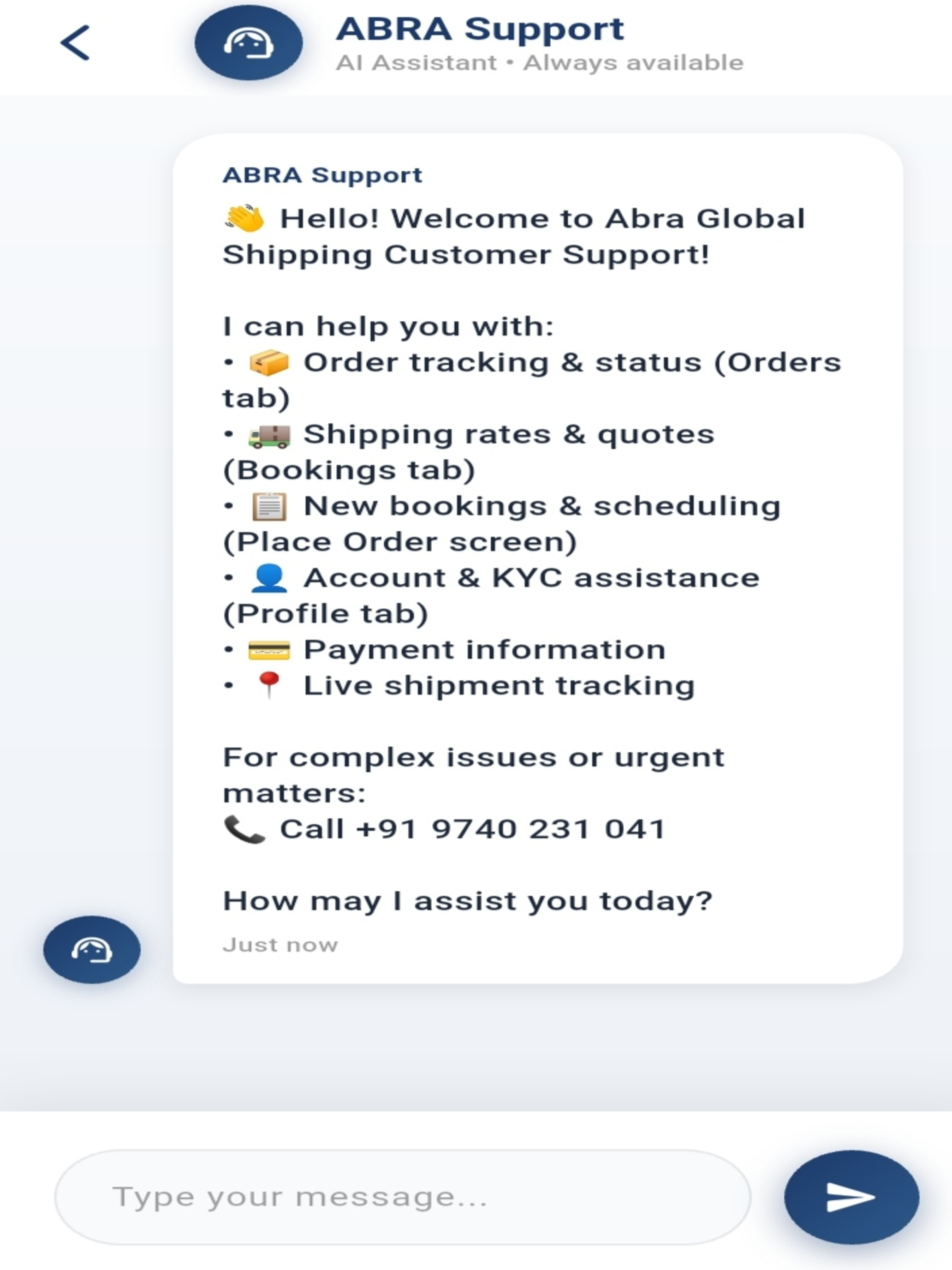 ABRA GLOBAL SHIPPING